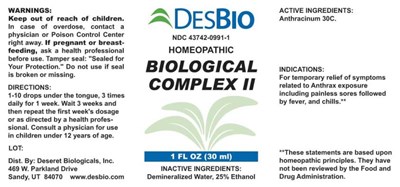 Biological Complex Ii (Dsrt273 Biological Complex 2 27 17)
